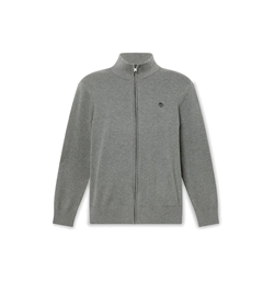 MAGLIONE IN COTONE A ZIP INTERA WILLIAMS RIVER GRIGIO